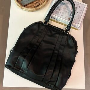 Ann Taylor Black Leather Large Tote